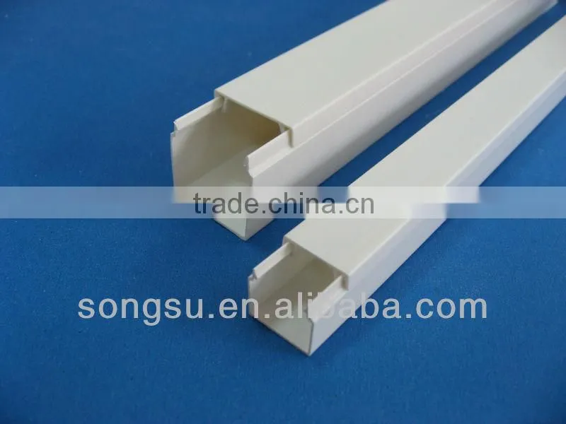 High quality Decorative PVC plastic cable trunking wall protector 40X40mm