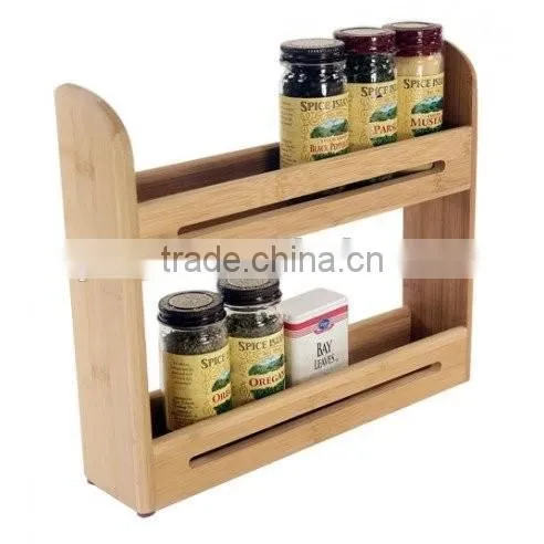 Bamboo 3 Tier Spice Rack Drawer Tray