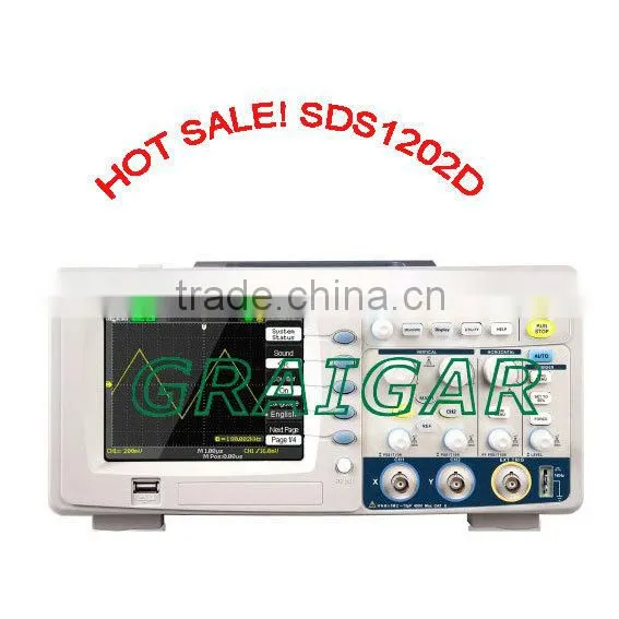 Siglent SDS1202DL 5.7" Display 200MHz Digital Storage Oscilloscope 2 CH+1 EXT