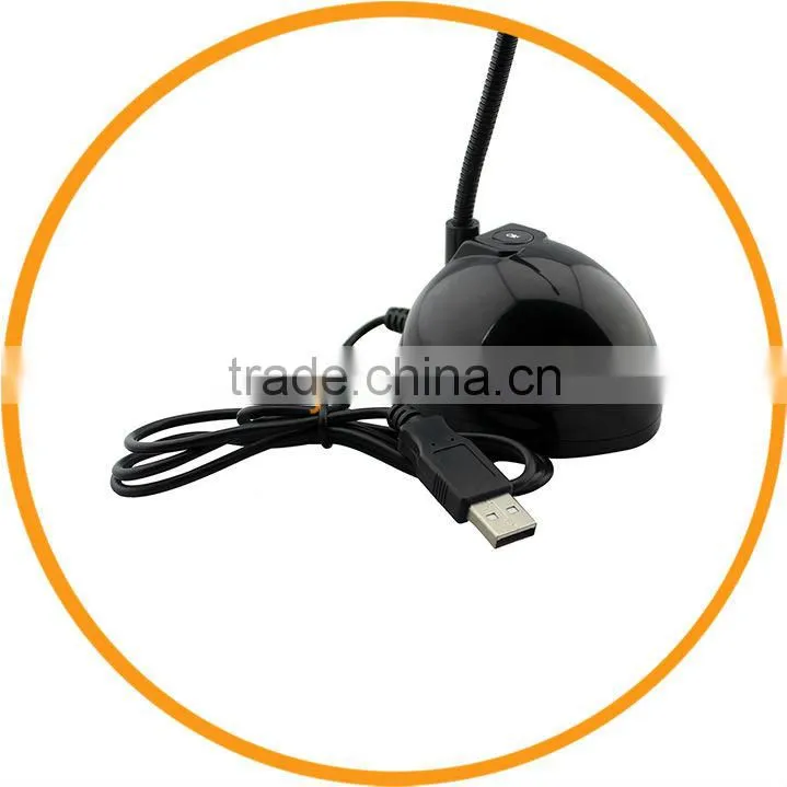 Flexible USB 2.0 Recording Mic Microphone for Desktop Laptop PC Computer Black from dailyetech
