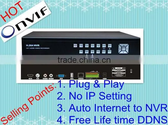 2013hot 16CH 1080P 720P NVR H.264 720P Real-time HDMI network video recorder 2pcs*3TB HDDs NVR 1920*1080 resolution(C9316E)