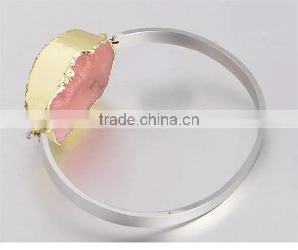 Fashion women's silver stainless steel quartz bracelet