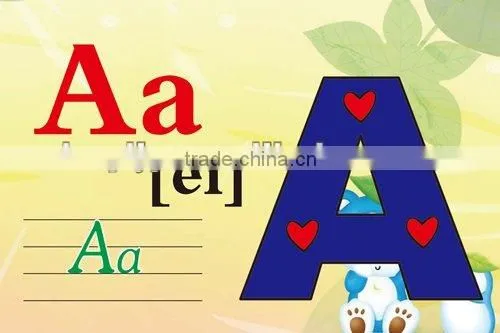 children learning cards 250g coated art paper english letter cards
