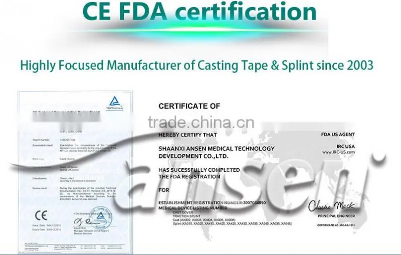 moldable orthopedic cast plint Leg splint