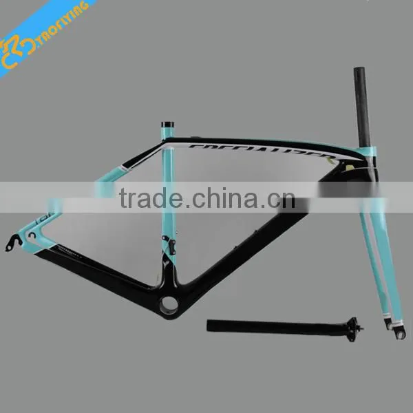 2015 chinese popular style road bicycle carbon frame for sale including fork seatpost headsets clamp BB30/BSA,matte/glossy