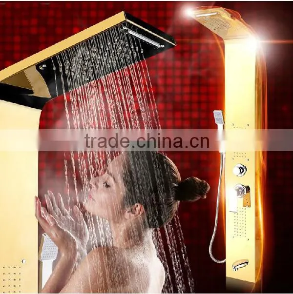 bathroom resin shower panel, stainless steel shower panel, factory price best selling rainfall shower panel