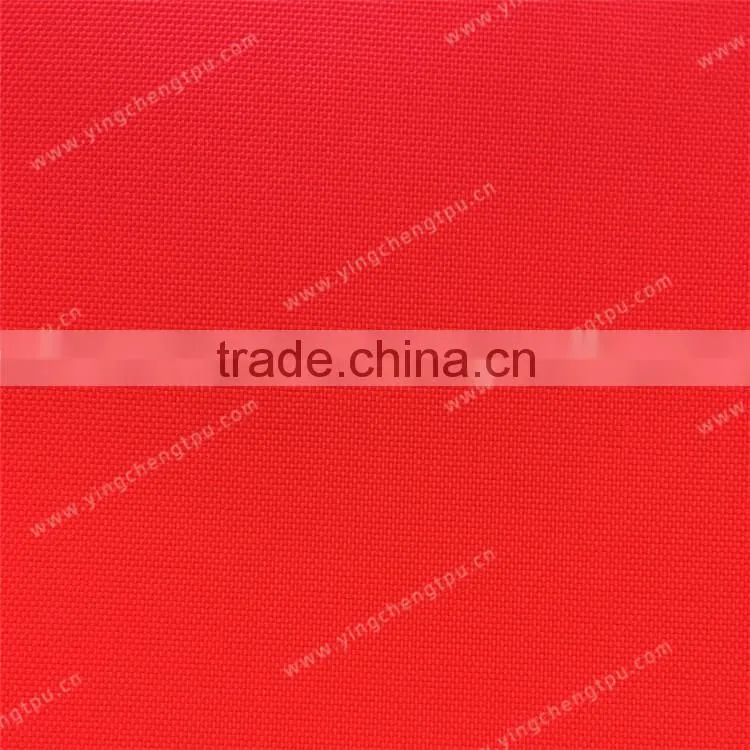 Inflatable Life Jacket Fabric Thermoplastic Polyurethane coated fluorescein red 210D Nylon Oxford Fabric