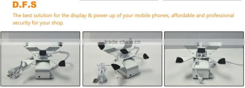 Factory NEW supported alarm and charge phone security stand