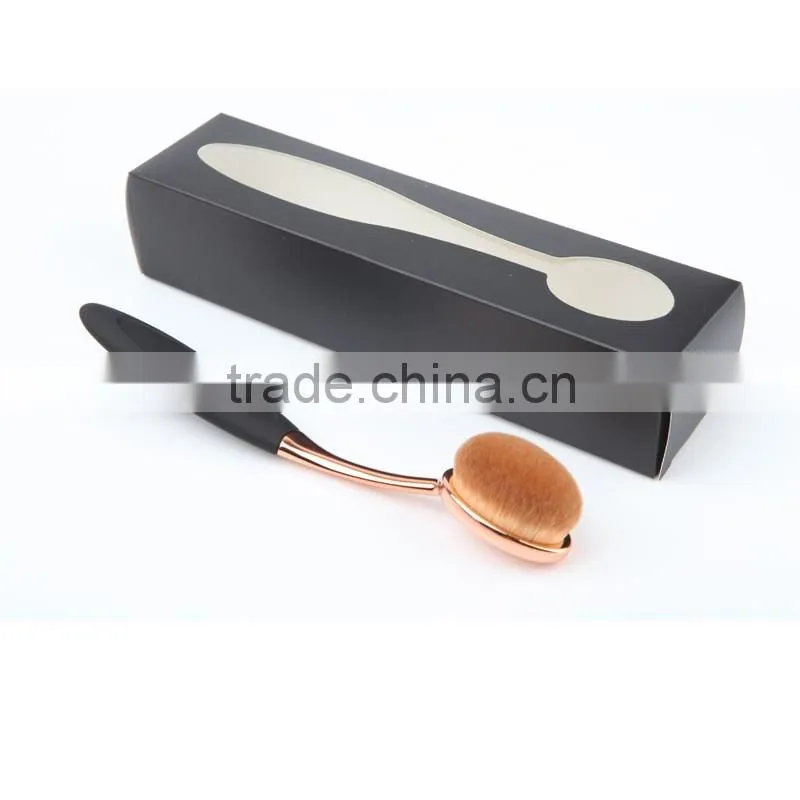 Black Packing Plastic Nylon Oval 6 Brush Soft Hair Best Quality Makeup Brush