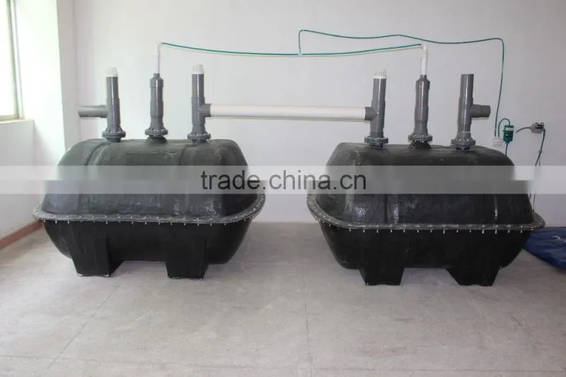 Toilet sewage and waste water treatment biogas digester