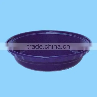 round blue ceramic baking plates