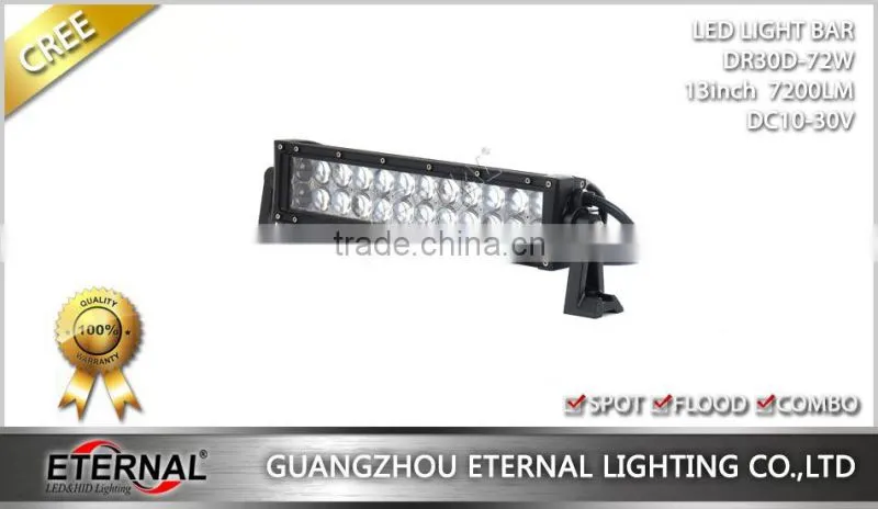 72W 13inch 4x4 racing powersports motorcycle ATV UTV off road pick up truck trailer driving headlight led light bar