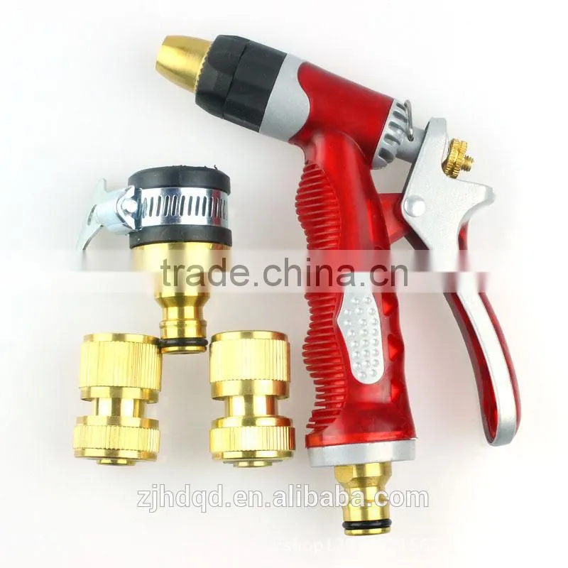car washing spray gun suit ,high quality washing gun set ,three connectors with a gun for a suit