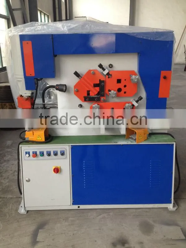 Hydraulic ironworker for angle bending /press brake/flat-bar shear/angle miter shear/Q35Y multi-functuion hydraulic ironworker