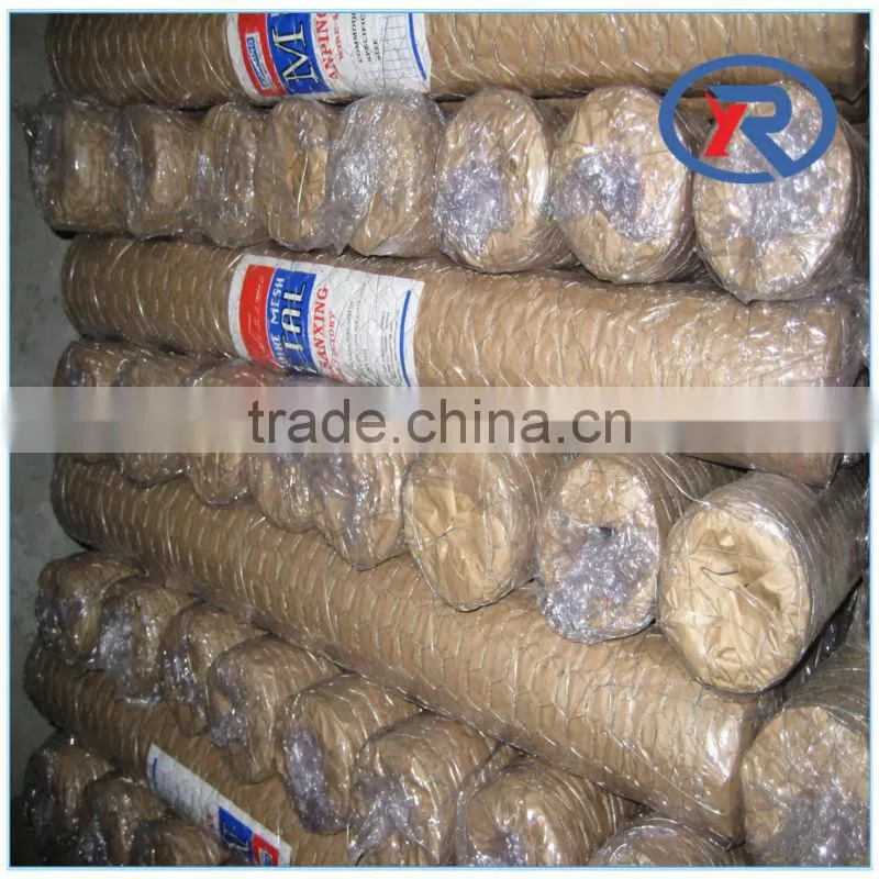 Hexagonal netting Chicken Wire hexagonal wire mesh With Green Plastic Finish