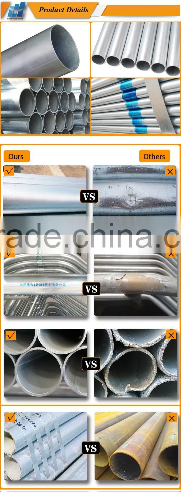 EN 39 S235GT 48.3*3.2mm galvanized scaffolding tube