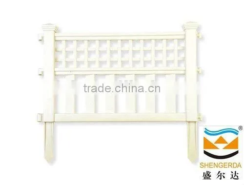 small garden decorative clear plastic fence