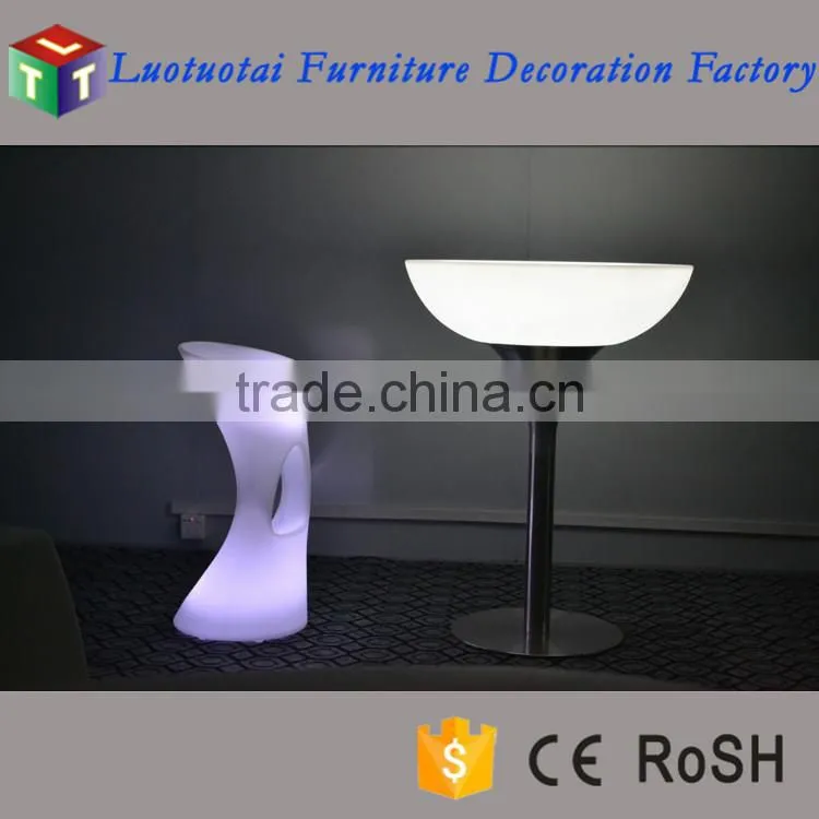 led high stool bar chair remote control 16 color change led chair/led bar stool