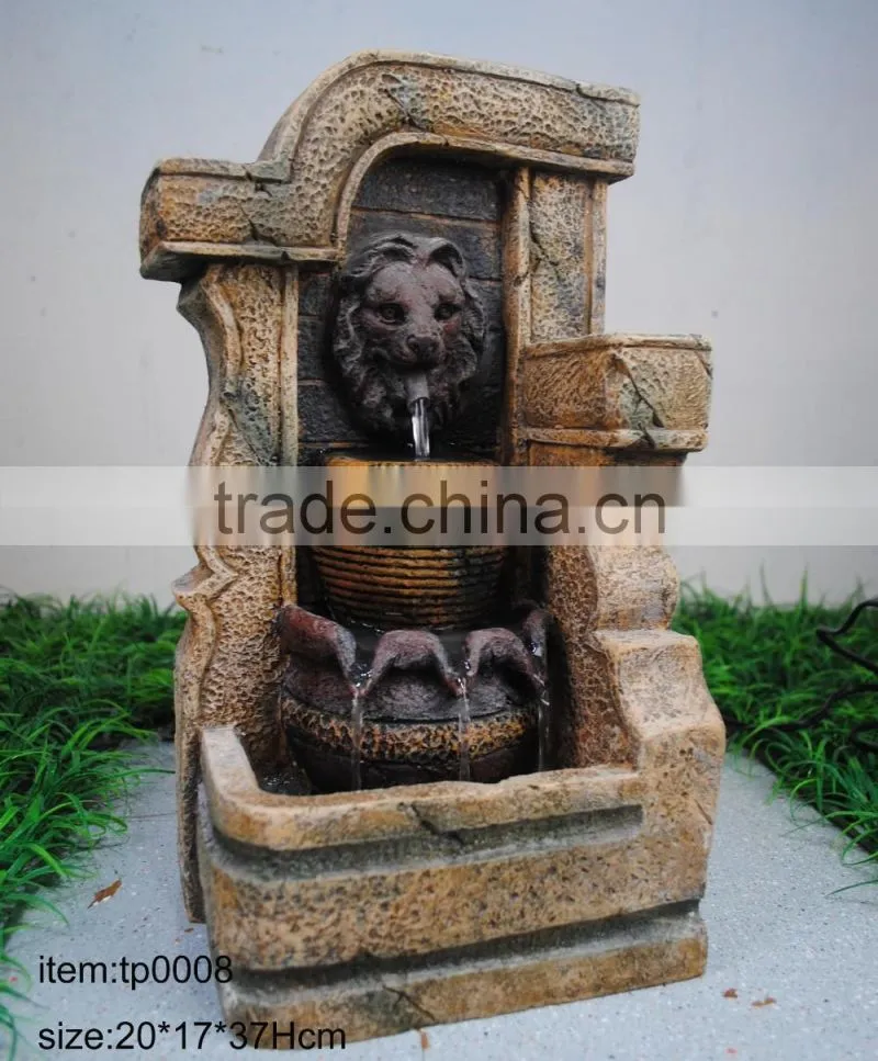 Hotsale Three Jars Polyresin LED Fengshui Products Fountain