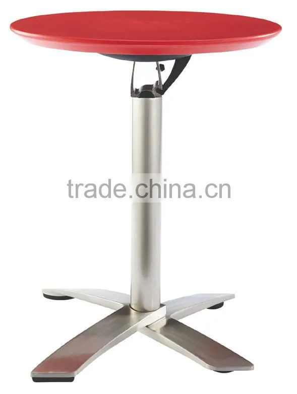 High quality fashion modern outdoor folded ABS top brushed aluminum cocktail table bar table LQ- BT307