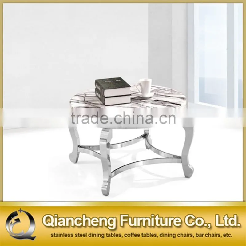simple design marble metal coffee table for hotel lobby