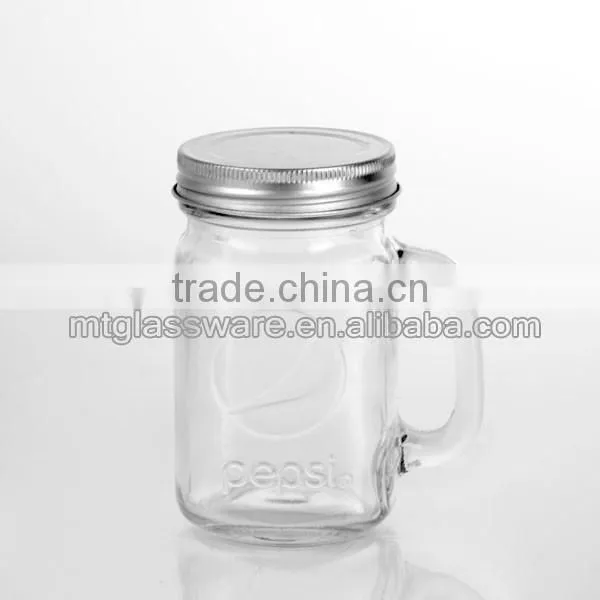 8oz glass mason jar with silver cover