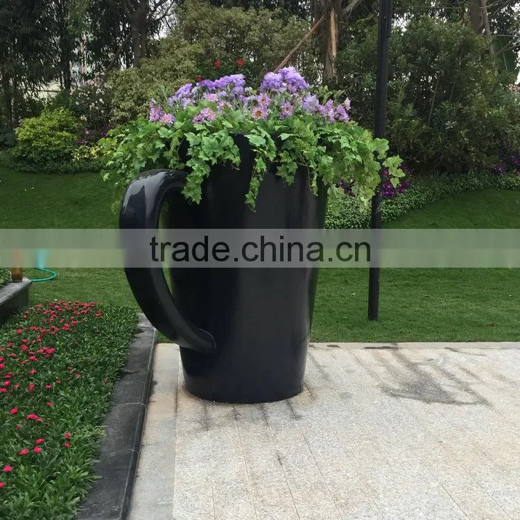 FRP garden teacup planter