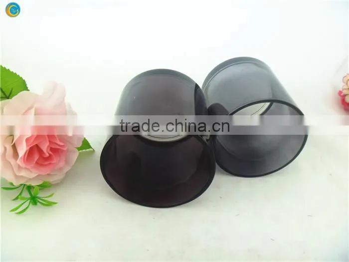 black glass candlestick
