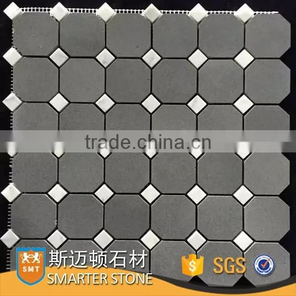 Carrara white marble mosaic flower mosaic tile for bathroom