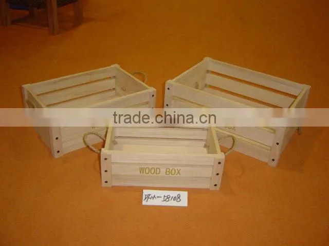 Arts and crafts paulownia wooden box