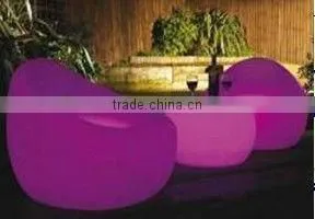 led light outdoor bar chairs with remote control /modern seating, led sofa lounge