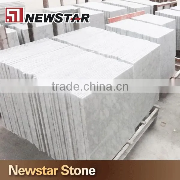 Newstar Standard Size Bianco Carrara White Marble Flooring Stone Tile