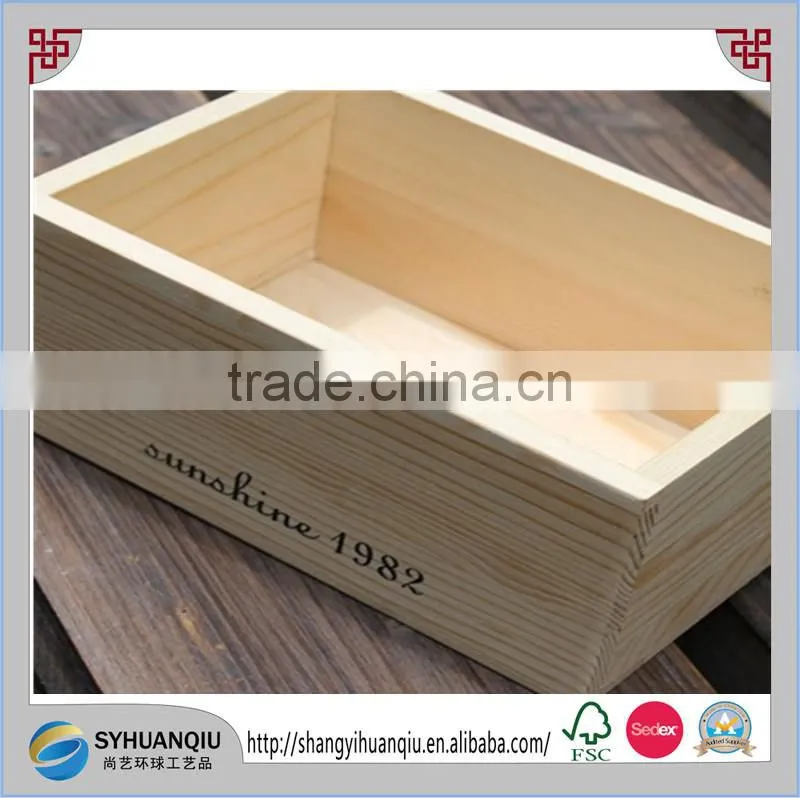 rustic unfinished handmade wooden vegetable fruit crate wholesale