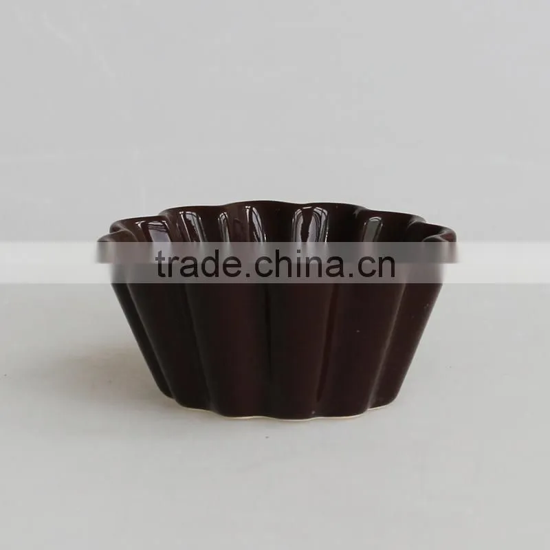 Set of 4 flower shaped ceramic tapas serving dish set