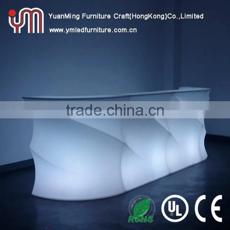Sectional Wave Shape Bar Table/Illuminated Led Table/Light Up Led Bar Table