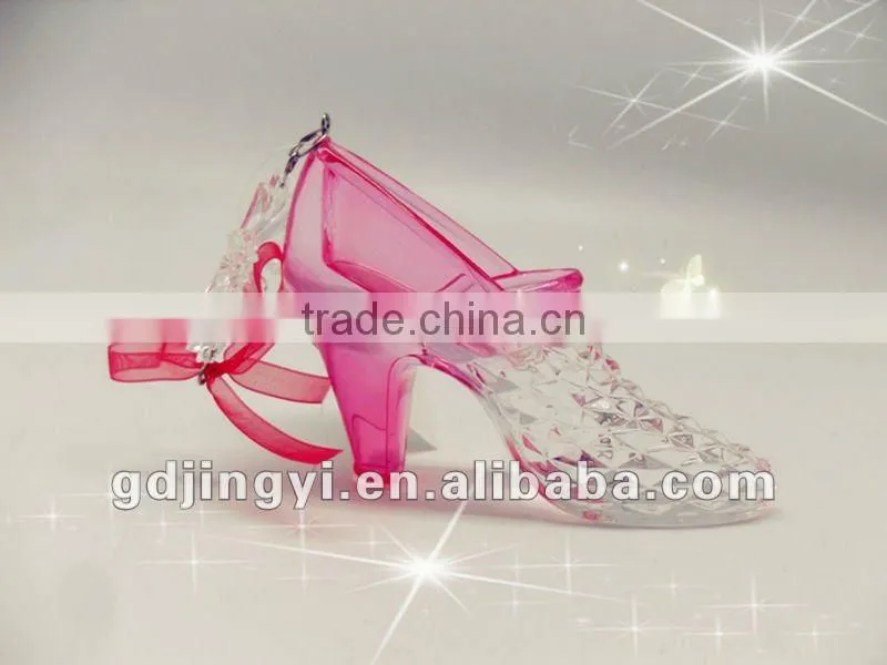 acrylic crystal craft Wedding heel shoe best gift for women