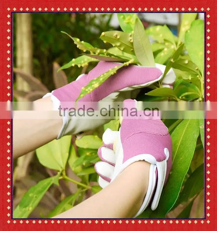Women Gardening Gloves For Garden And Household Tasks Soft Pink Ladies Leather Gardening Gloves