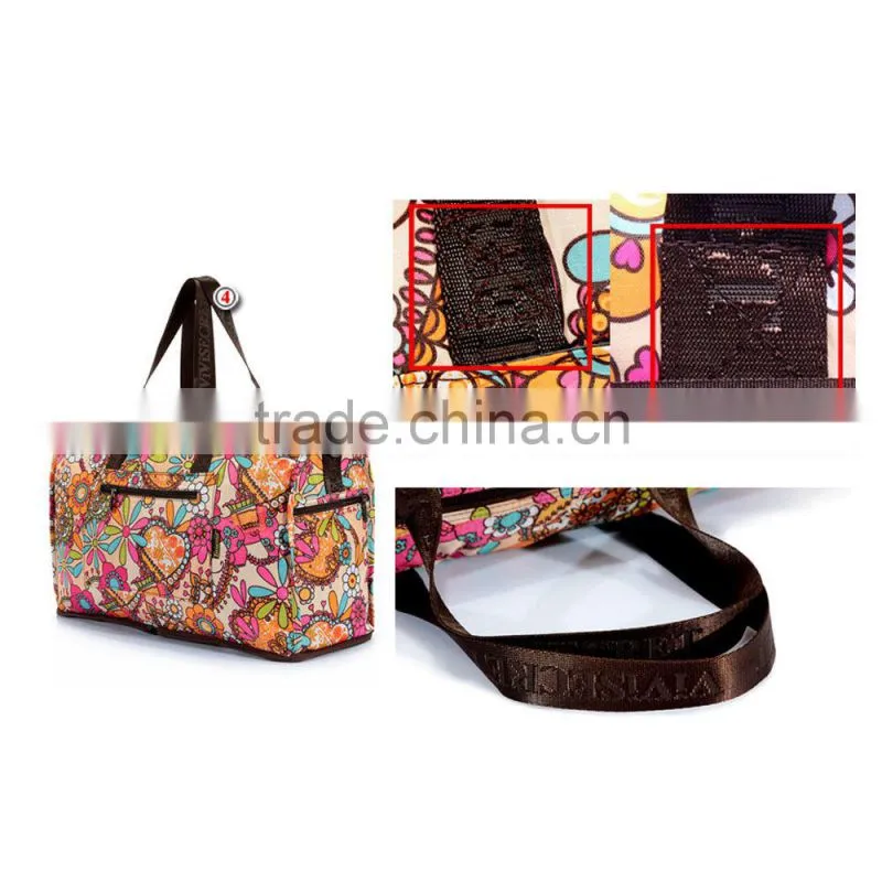 Fashion new design Folding Tote Shoulder Shopping Travel bags foldable Portable duffle bags