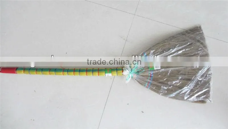 Chinese natural grass short handle broom