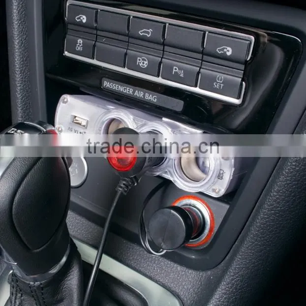 3 Port USB Adapter Cigarette Lighter Socket with CE Certificate