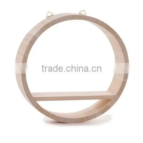 Unfinished Wood Round Shaped Shelves