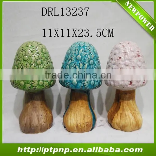 ceramic mushroom for garden accent