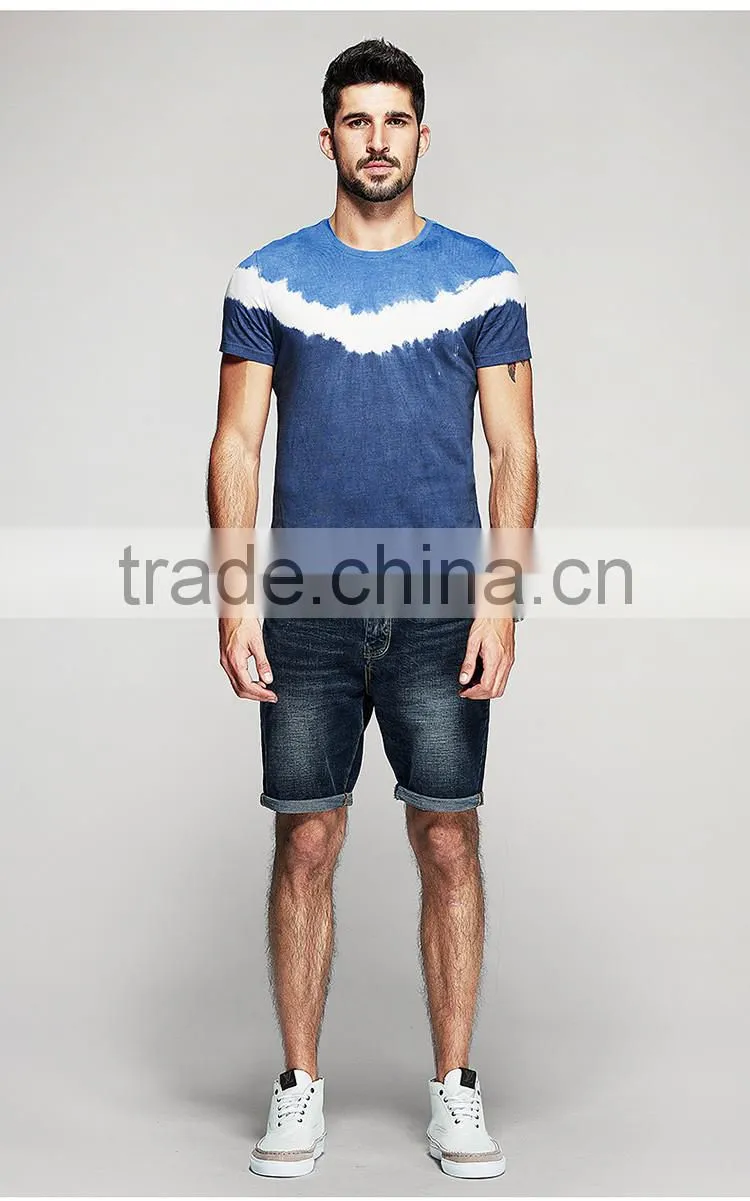 Men's Tie Dye T-shirt, cotton jesery T-shirt, customized logo t-shirt