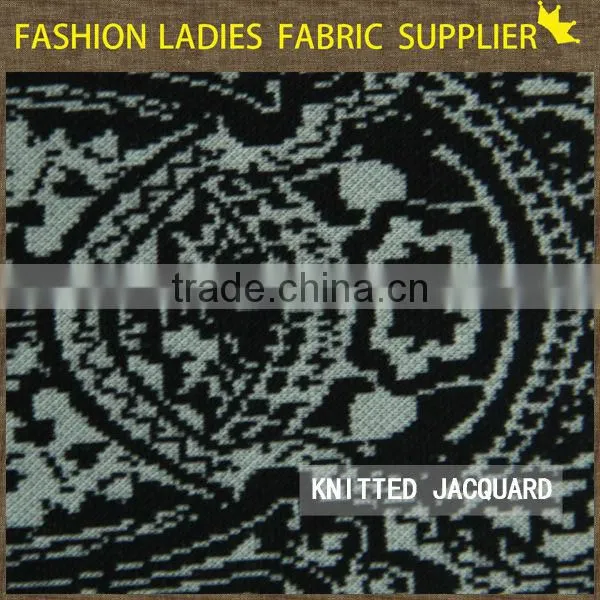 shaoxing textile T/R/SP jacqaurd fabric,new designs garments fabric,ladies' wearing dress fabric jacquard knitting fabric