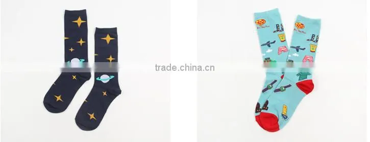 Cotton Retro tide Harajuku in tube illustration cute heap skateboard Street lovers lady socks EML-9-1811