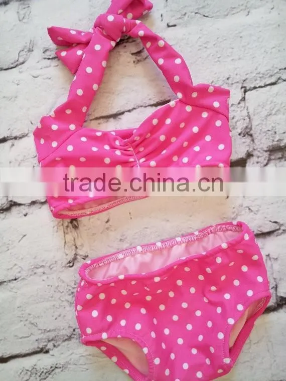 2017 seaside fashion pink baby girl swimsuit two pieces popular baby swimsuit