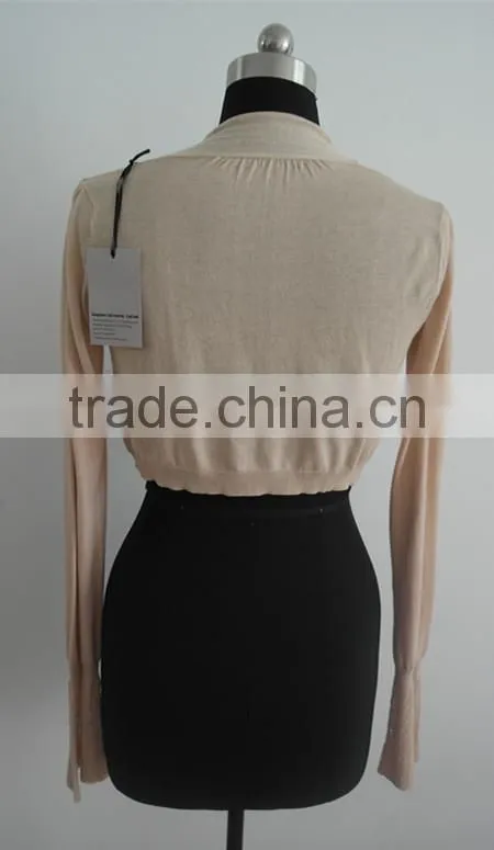 Fashion ladies long sleeve knit shrug cardigan sweater