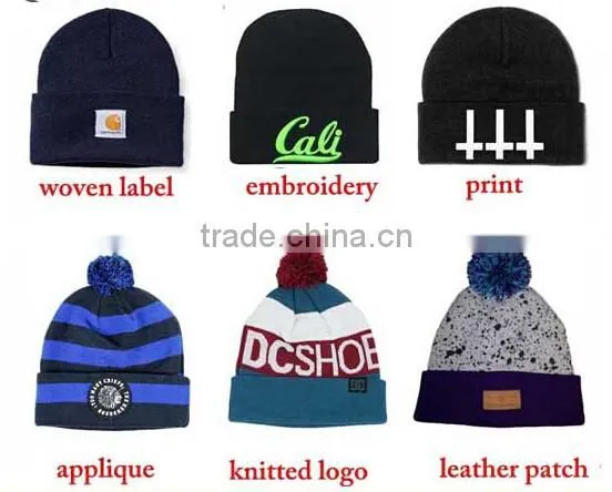 Mix color yarn wholesale slough grey knitted beanie hat