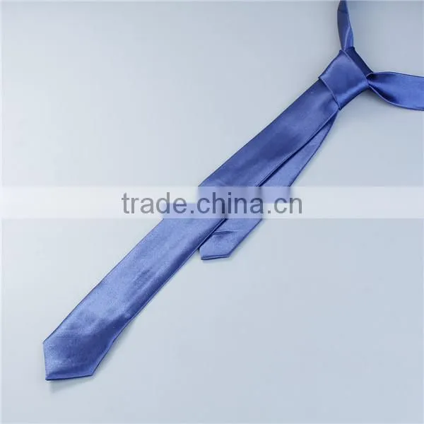 Polyester Necktie Deep Blue Custom Polyester Necktie