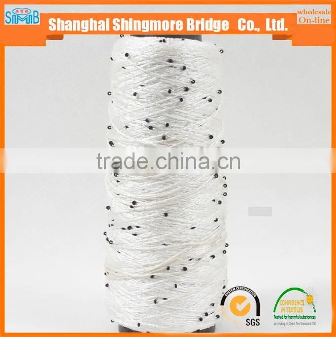 Polyester yarn supplier hot cheap wholesale OEKO-Tex Standard quality 100 polyester beads yarn for knitting